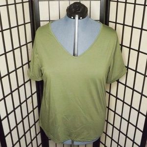 SHEIN Green Deep V Kneck